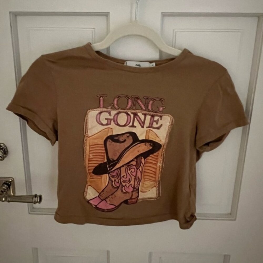 Adika Brown Long Gone Baby Tee